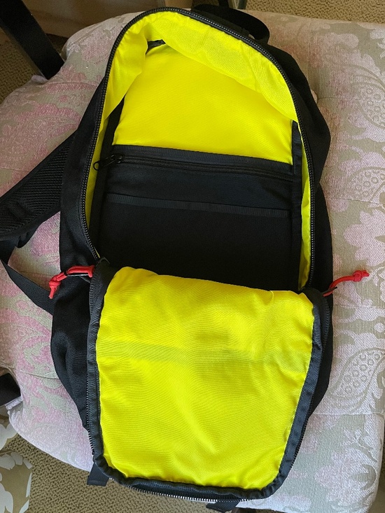 Topo Designs Daypack Backpack - Black with Neon Yellow Interior main image 9